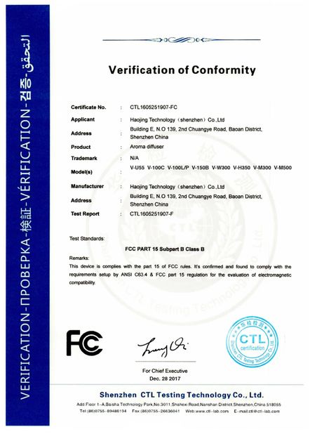 China Haojing Technology (Shenzhen) Co., Ltd Certification