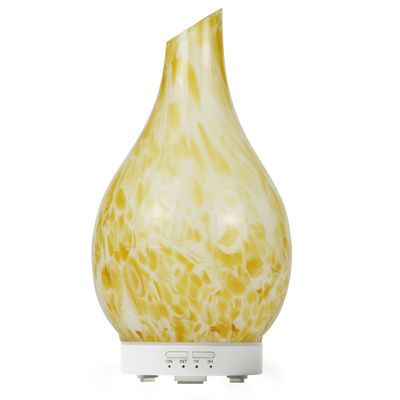 Scent diffuser yellow hand blown glass gradient lightening effect for lobby