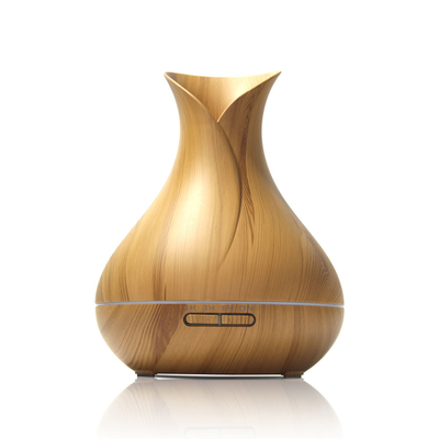 Wood Grain Mini Humidifier 400ml Aroma Diffuser With LED Light Home Hotle